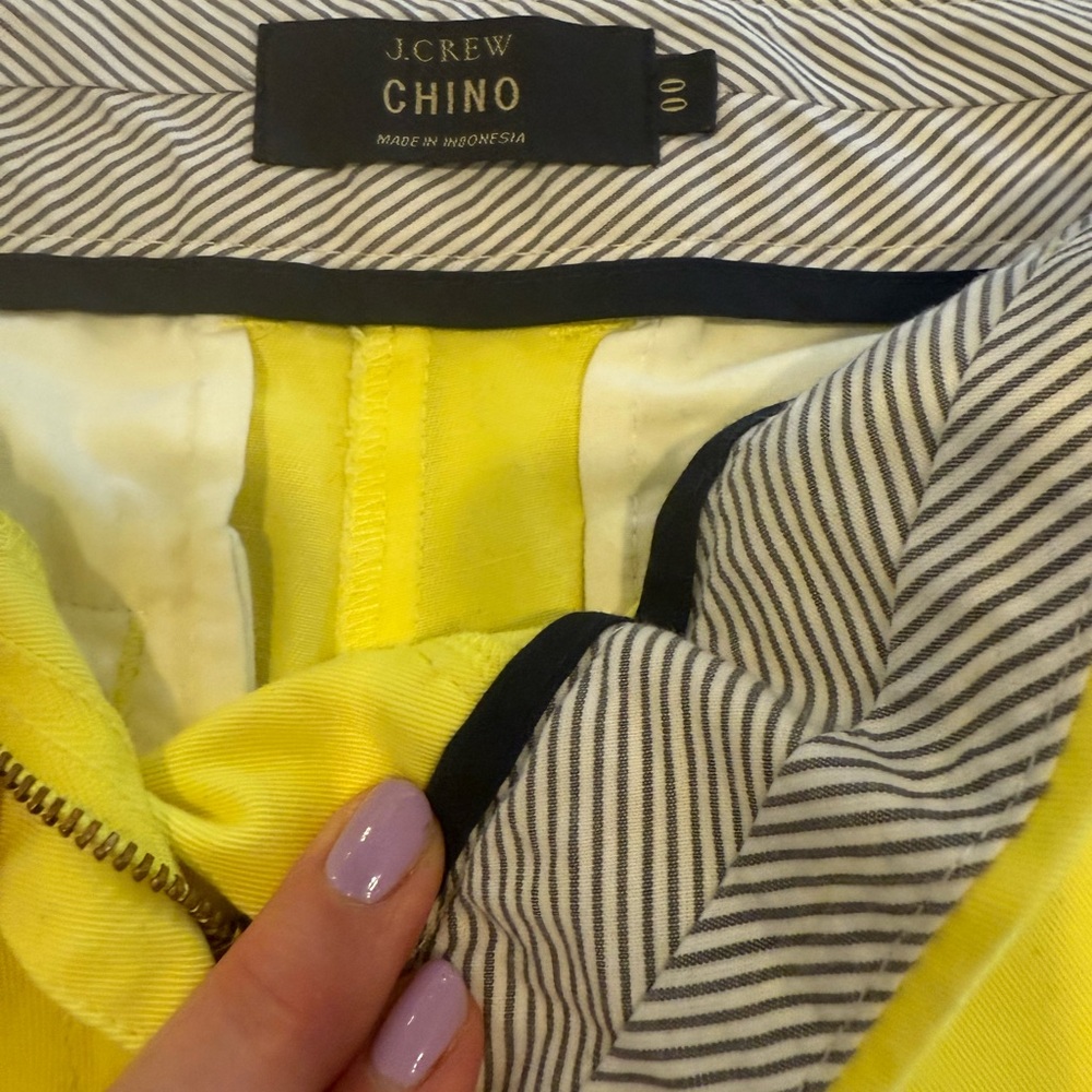 J. Crew Yellow Women's Chino Shorts - Picture 3 of 4
